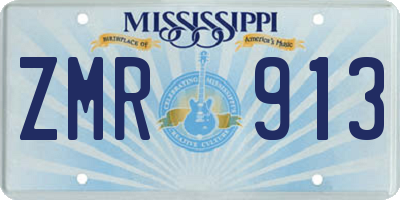 MS license plate ZMR913