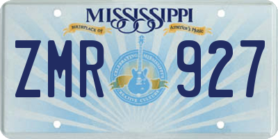 MS license plate ZMR927