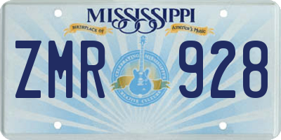 MS license plate ZMR928