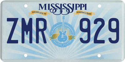 MS license plate ZMR929