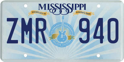 MS license plate ZMR940