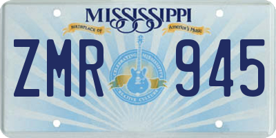 MS license plate ZMR945