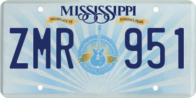 MS license plate ZMR951