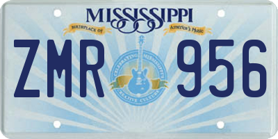 MS license plate ZMR956