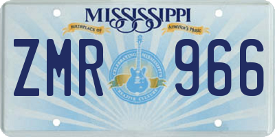 MS license plate ZMR966