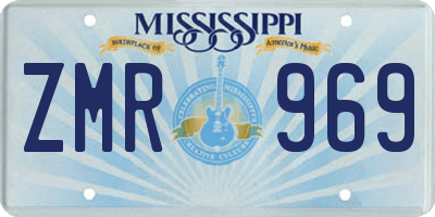MS license plate ZMR969