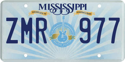 MS license plate ZMR977