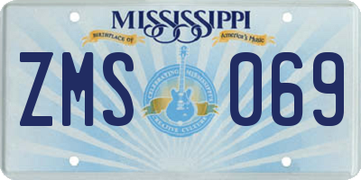 MS license plate ZMS069