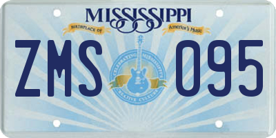 MS license plate ZMS095