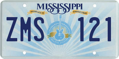 MS license plate ZMS121
