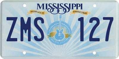 MS license plate ZMS127