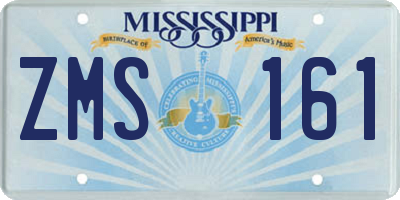 MS license plate ZMS161