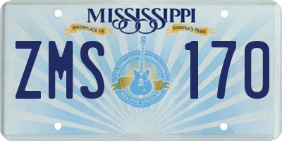 MS license plate ZMS170