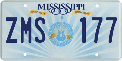 MS license plate ZMS177