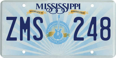 MS license plate ZMS248