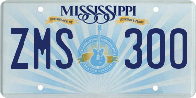 MS license plate ZMS300