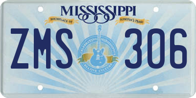 MS license plate ZMS306