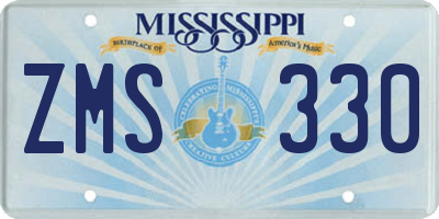 MS license plate ZMS330