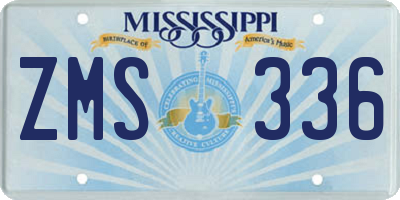MS license plate ZMS336