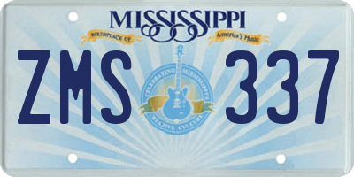 MS license plate ZMS337