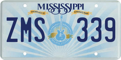 MS license plate ZMS339