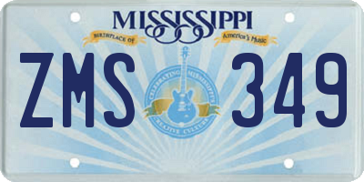 MS license plate ZMS349