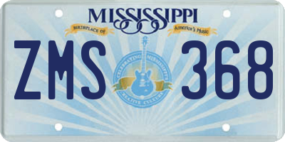 MS license plate ZMS368