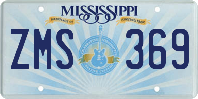 MS license plate ZMS369