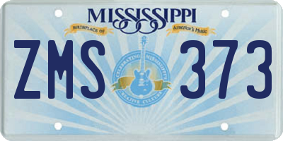 MS license plate ZMS373