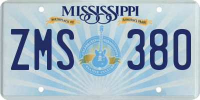 MS license plate ZMS380