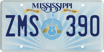 MS license plate ZMS390