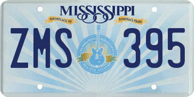 MS license plate ZMS395