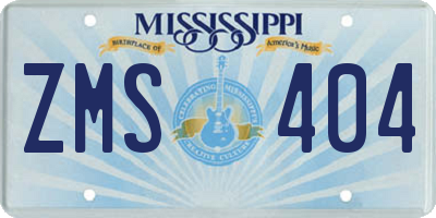 MS license plate ZMS404