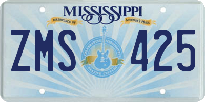 MS license plate ZMS425