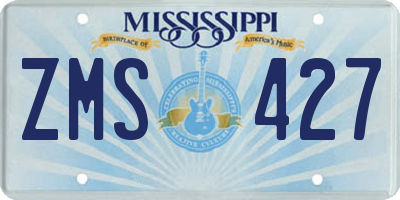 MS license plate ZMS427