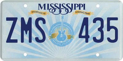 MS license plate ZMS435