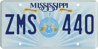MS license plate ZMS440