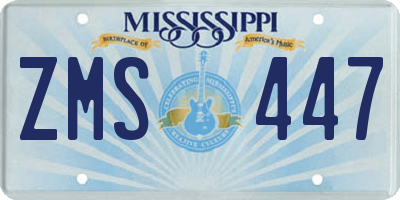 MS license plate ZMS447