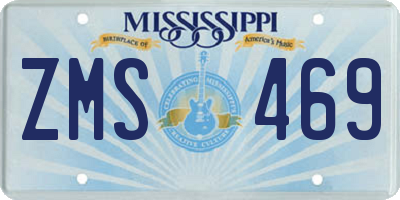 MS license plate ZMS469