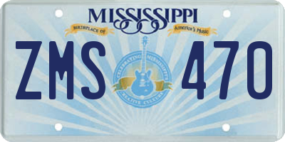 MS license plate ZMS470