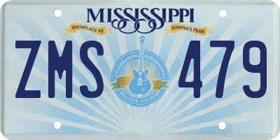 MS license plate ZMS479