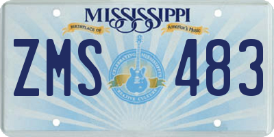 MS license plate ZMS483