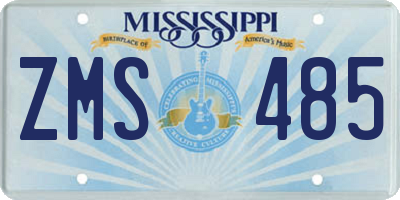 MS license plate ZMS485