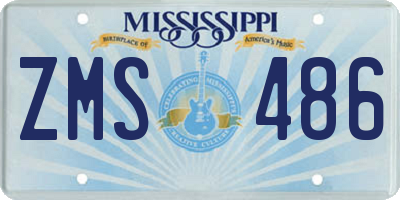MS license plate ZMS486