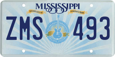 MS license plate ZMS493