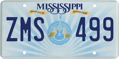 MS license plate ZMS499