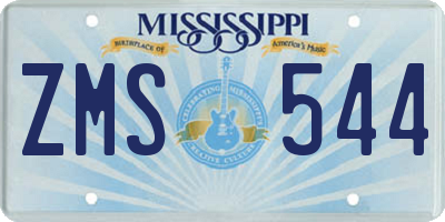 MS license plate ZMS544