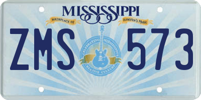 MS license plate ZMS573