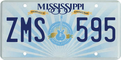 MS license plate ZMS595