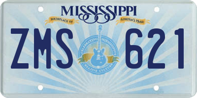 MS license plate ZMS621